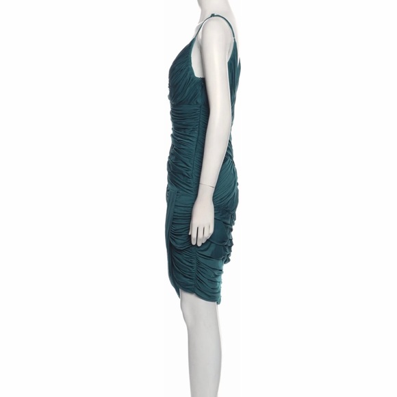 Halston Heritage Sleeveless Cowl Neck Green Dress Size Large - Picture 2 of 3